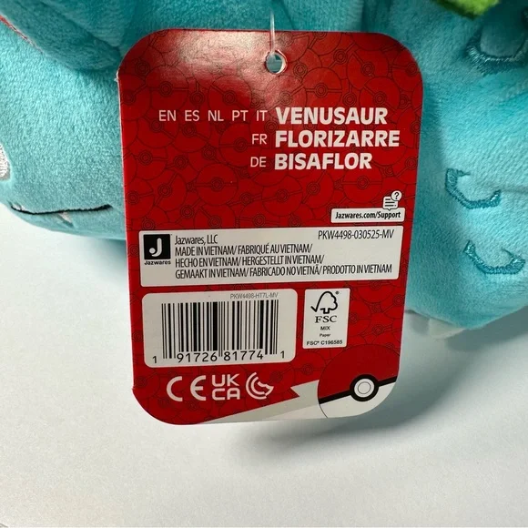 Pokemon Venusaur Plush - Green, Red, Blue - Picture 6 of 6